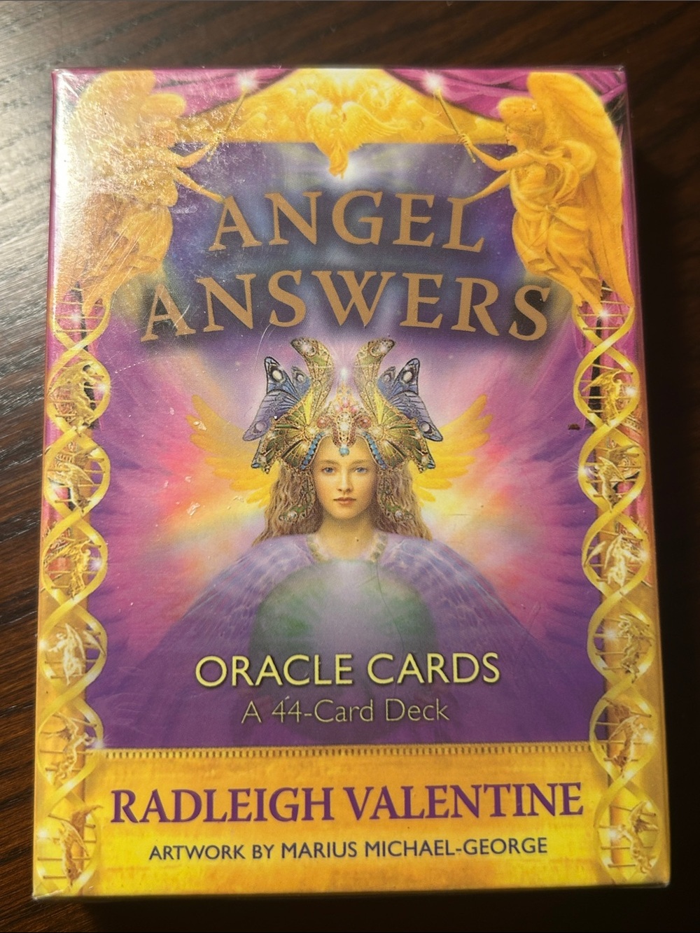 Angel Answers Oracle Cards by Radleigh Valentine - Purple & Gold Deck